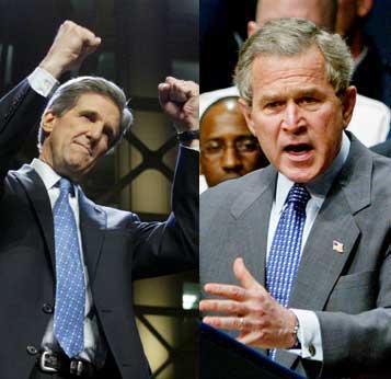 Bush vs Kerry. Primer debate